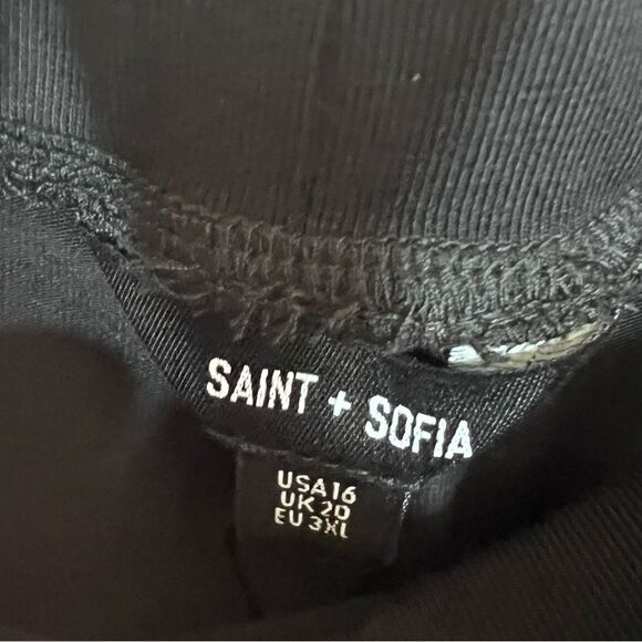 NWT Saint & Sophia City Culotte Black Pull On Pants Classic Career Wear Size 16 - Picture 6 of 11